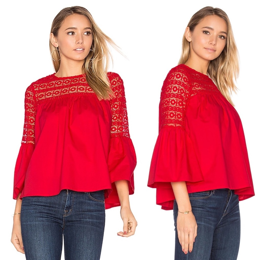 NWT Endless Rose Burgundy Louvre Crochet Boho Top - Picture 8 of 8